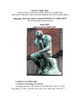 Lịch sử triết học dùng cho học viên cao học không thuộc chuyên ngành triết học