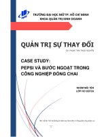 pepsi và bước ngoặc trong công nghiệp đóng chai