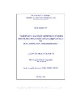 Nghiên cứu giải pháp giảm thiểu ô nhiễm môi trường ở cụm tiểu công nghiệp sản xuất đá huyện đông sơn, tỉnh thanh hoá