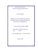 Nghiên cứu nâng cao hiệu quả sản xuất cá rô phi (oreochromis niloticus) đơn tính đực vụ xuân ở các tỉnh phía bắc