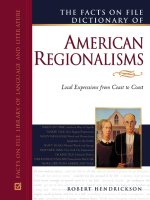 the facts on file dictionary of american regionalisms