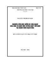 nghiên cứu đặc điểm di căn hạch của ung thư biểu mô tuyến giáp thể nhú tại bệnh viện bạch mai