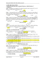 bài tập hóa đại cương trong các đề thi đại học hay