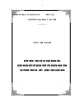 kiến thức, thái độ, hành vi của bệnh nhân đối với bệnh phổi tắc nghẽn mạn tính tại trung tâm hô hấp – bệnh viện bạch mai