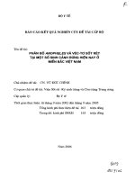 phân bố anopheles và véc tơ sốt rét tại một số sinh cảnh rừng hiện nay ở miền bắc việt nam