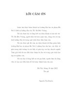 Điểm bất động cho các ánh xạ tương thích yếu trong không gian Metric mờ  luận văn thạc sĩ toán học