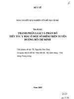 Đề tài : Thành phần loài và phân bố tiết túc y học ở một số điểm trên tuyến đường hồ chí minh