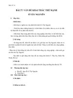 BÀI 37: VẤN ĐỀ KHAI THÁC THẾ MẠNH Ở TÂY NGUYÊN