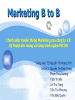 Chính sách truyền thông Marketing của công ty CP Kỹ thuật nền móng và Công trình ngầm FECON