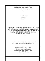 tác dụng của xoa bóp bấm huyệt kết hợp tập vận động chủ động trong phục hồi vận động trên bệnh nhân liệt nửa người do tai biến thiếu máu não cục bộ sau giai đoạn cấp