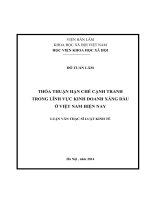 Thỏa thuận hạn chế cạnh tranh trong lĩnh vực kinh doanh xăng dầu