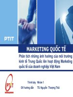 BÁO CÁO MARKETING QUỐC TẾ  Nền kinh tế Mỹ