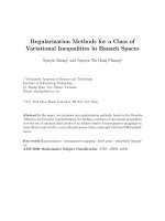 Biến phân bất bình đẳng trong không gian banach