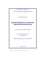 Nghiên cứu tác dụng của cây lạc (arachis pintoi) trong một số mô hình canh tác đất dốc