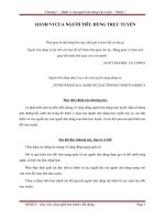 HÀNH VI của NGƯỜI TIÊU DÙNG TRỰC TUYẾN