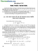 bài giảng nhị thức niuton