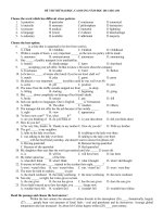 ĐỀ số 19 đề thi thử đại học môn tiếng anh