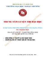 cẩm nang ôn luyện thi đại học môn toán
