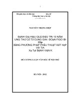 đánh giá hiệu quả điều trị 10 năm của ung thư cổ tử cung giai đoạn figo ib-iibp bằng phương pháp phẫu thuật kết hợp với xạ trị tại bệnh viện k