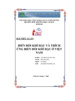 Biến đổi và thích ứng biến đổi khí hậu ở việt nam