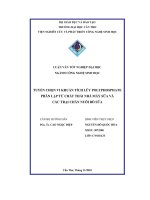 Tuyển chọn vi khuẩn tích lũy polyphosphate phân lập từ chất thải nhà máy sữa và các trại chăn nuôi bò sữa