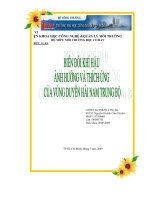 Biến đổi khí hậu ảnh hưởng và thích ứng của vùng duyên hải nam trung bộ