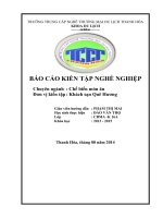 NGHIỆP vụ bếp KHÁCH sạn QUÊ HƯƠNG