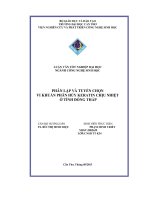Phân lập và tuyển chọn vi khuẩn phân hủy keratin chịu nhiệt ở tỉnh đồng tháp
