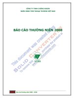 báo cáo thường niên công ty TNHH chứng khoán ngân hàng TMCP ngoại thương việt nam năm 2008