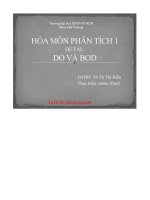 Bài thuyết trình hóa phân tích 1 do và bod
