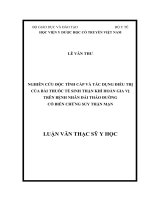 nghiên cứu độc tính cấp và tác dụng điều trị của bài thuốc tế sinh thận khí hoàn gia vị trên bệnh nhân đái tháo đường có biến chứng suy thận mạn