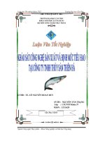 Khảo sát công nghệ sản xuất và định mức tiêu hao tại công ty TNHH thủy sản thiên hà