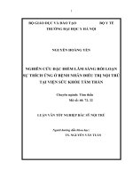 nghiên cứu đặc điểm lâm sàng rối loạn sự thích ứng ở bệnh nhân điều trị nội trú tại viện sức khỏe tâm thần