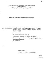 nghiên cứu chế tạo chitosan và xây dựng tiêu chuẩn dược dùng trong y tế