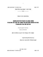 nghiên cứu yếu tố nguy cơ loãng xương và dự báo xác suất gãy xương theo mô hình garvan và frax ở nam và nữ giới trên 60 tuổi