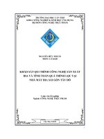 Khảo sát qui trình công nghệ sản xuất bia và tính toán quá trình lọc tại nhà máy bia sài gòn tây đô