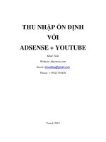 hướng dẫn kiếm tiền với Youtube