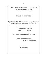 nghiên cứu đặc điểm lâm sàng bong võng mạc có đục thủy tinh thể và kết quả điều trị