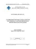 Cải thiện phẩm chất bột cá bằng cách tách nito ammoniac và giữ nito protein bằng phương pháp ngâm tách acid HCI
