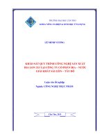 Khảo sát quy trình công nghệ sản xuất bia lon 333 tại công ty cổ phần bia – nước giải khát sài gòn – tây đô