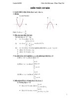Chuyên đề khảo sát hàm số  luyện thi đại học