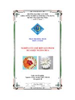 Nghiên cứu chế biến sản phẩm dưa kiệu ngâm chua