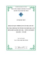 Khảo sát quy trình sản xuất bia lon 333  sự thay đổi mật số tế bào nấm men qua các dòng đời tại nhà máy bia   nước giải khát sài gòn   tây đô