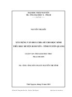 xây dựng văn hóa chia sẻ cho học sinh tiểu học huyện hàm yên   tỉnh tuyên quang