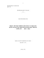 nhận xét lâm sàng và hình ảnh xquang răng mọc ngầm tại bệnh viện răng hàm mặt trung ương từ năm 2011-2012