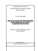 đánh giá kết quả thụ tinh trong ống nghiệm của hai phương pháp ivf và ivf icsi tại bệnh viện phụ sản hà nội