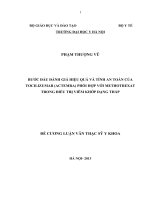 bước đầu đánh giá hiệu quả và tính an toàn của tocilizumab(actemra) phối hợp với methotrexat trong điều trị viêm khớp dạng thấp