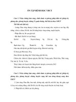 Đề cương ôn thi môn Bệnh học YHCT