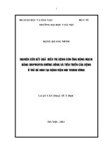 nghiên cứu đánh giá kết quả điều trị và tiến triển bệnh còn ống động mạch ở trẻ đẻ non tại bệnh viện nhi trung ương