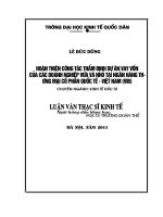 Hoàn thiện công tác thẩm định dự án vay vốn của các doanh nghiệp vừa và nhỏ tại ngân hàng thương mại cổ phần quốc tế   việt nam (VIB)